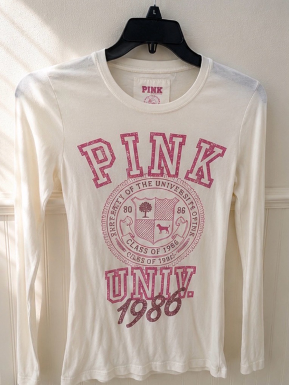Vintage Y2K Victoria’s Secret PINK University 1986 Long Sleeve XS